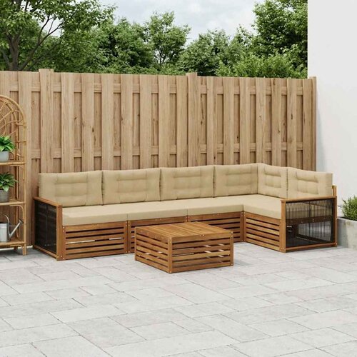  Set vanjskih sofa 6 kom. Prirodna i bež Cijene