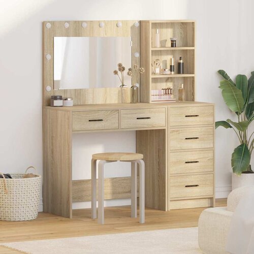  Toaletni stol Smeđa 78.5 x 41 x 135 cm Konstruirano drvo Cene