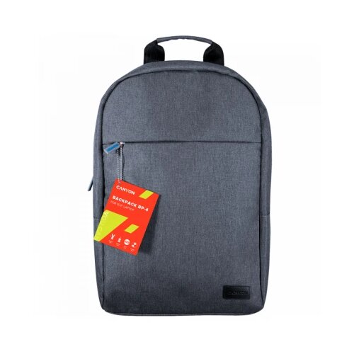 Canyon BP-4, Backpack for 15.6'' laptop, material 300D polyeste, Gray, 450*285*85mm,0.5kg,capacity 12L Slike