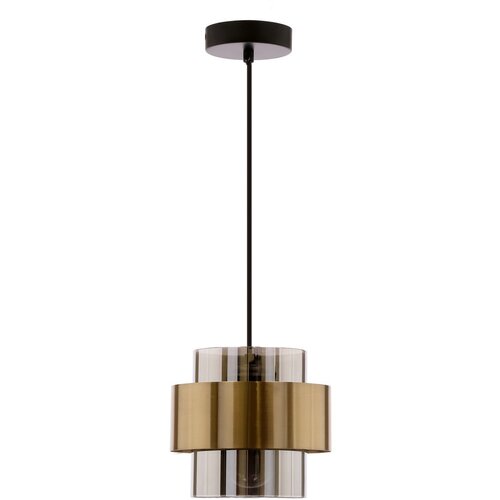 Candellux Lighting Crna viseća svjetiljka sa staklenim sjenilom &amp;oslash; 18 cm Spiega &amp;ndash; Slike