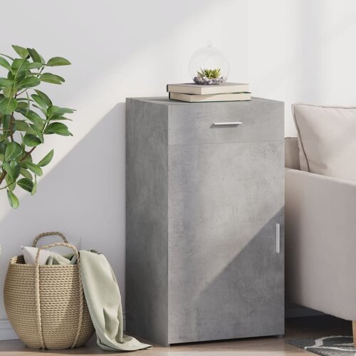  Komoda siva boja betona 50 x 42,5 x 93 cm od konstruiranog drva Cene