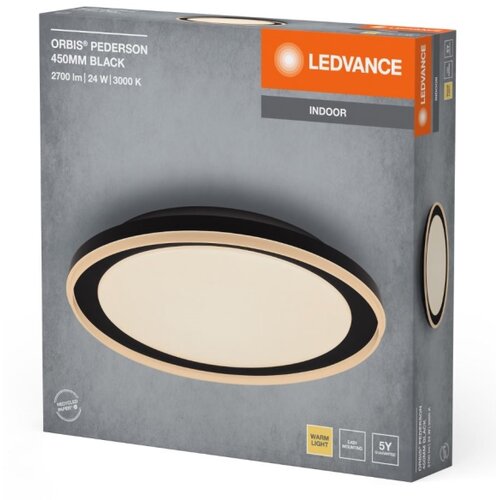Ledvance LED plafonsko svetlo ORBIS PEDERSON LED/24W/230V prečnika 45 cm crno Slike