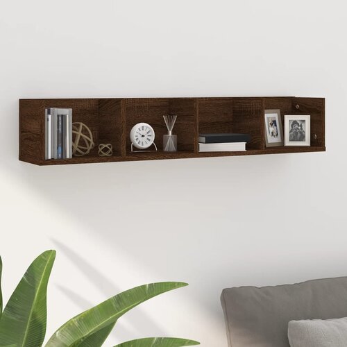 vidaXL Stenska polica rjav hrast 100x18x18 cm inženirski les Cene