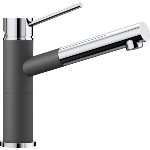 Blanco ALTA-S COMPACT SILGRANIT LOOK BISERNO SIVA-HROM HD SLAVINA 520730 SA IZVLAČNIM TU&amp;Scaron;EM Slike