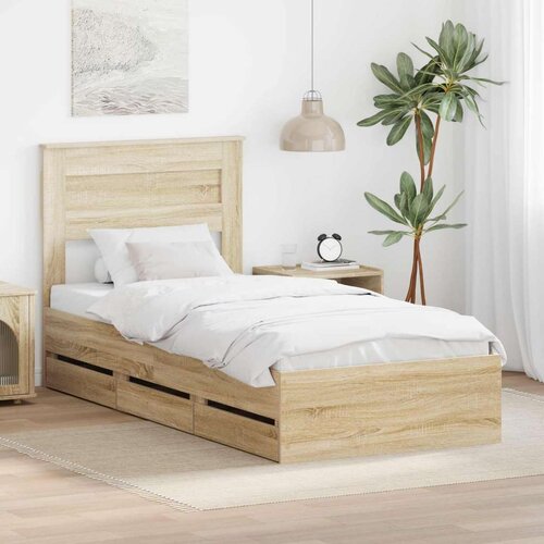  Okvir za krevet s ladicama Sonoma hrast 100 x 200 cm - sonoma hrast 100 x 200 cm Cijene