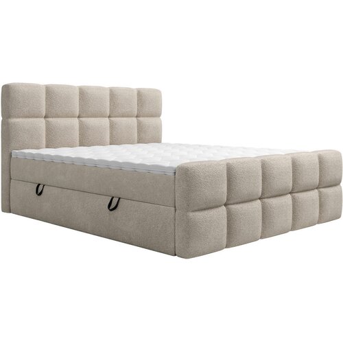 XORA POSTELJA Z VZMETNICO 140 cm x 200 cm , tekstil rjavosiva Slike