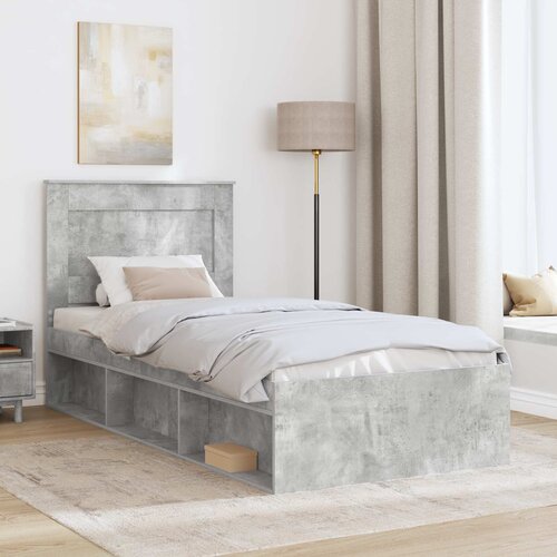  Krevetna konstrukcija Beton 90 x 200 cm Čvrsto borovo drvo Slike