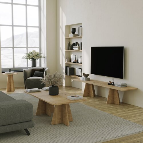 Hanah home Club sto Mushroom 180x40x42cm Hrast Cene