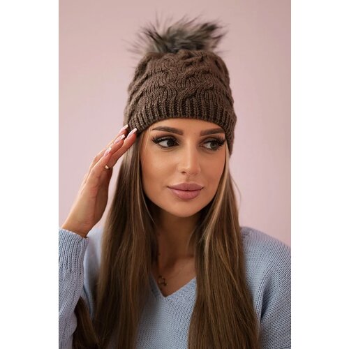 Kesi Cap with fleece Ela K242 brown Slike