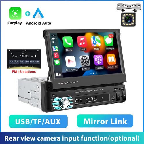 Podofo Avto stereo, Android Carplay, Bluetooth povezljivost, z Carplay CAM, (5000157720) Slike