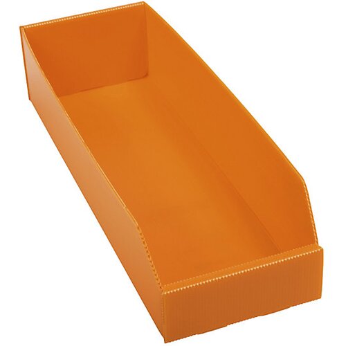  pregibna regalna posoda iz umetne mase, dxšxv 450 x 150 x 100 mm, oranžna, de 25 kosov Cene