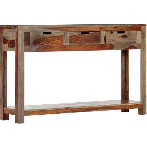 VidaXL Konzolna mizica s 3 predali 120x30x75 cm trden palisander Slike