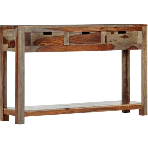 vidaXL Konzolni stol s 3 ladice 120 x 30 x 75 cm masivno drvo šišama