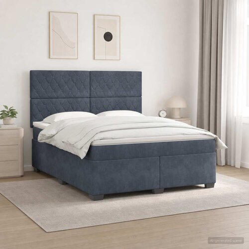  Boxspring krevet s madracem Tamnosiva 140 x 200 cm Bar&amp;scaron;un 144 x 200 x 140.5 cm Slike