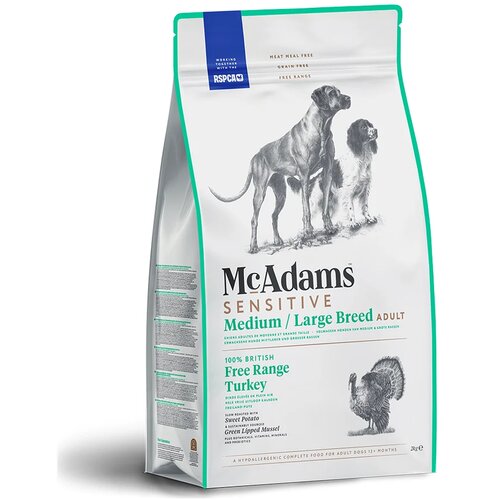McAdams hrana za odrasle pse srednjih i velikih rasa, ćuretina iz slobodnog uzgoja 10 kg Slike