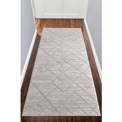 Conceptum Hypnose motto 4587 grey hall carpet (100 x 400) Cene