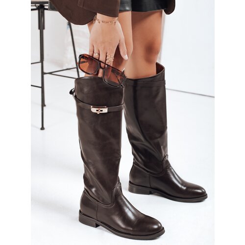 DStreet Kozaki damskie brązowe Slike