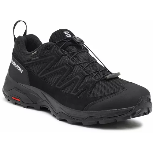 Salomon Trekking čevlji X Ward Leather GORE-TEX L47182300 Black/Black/Black