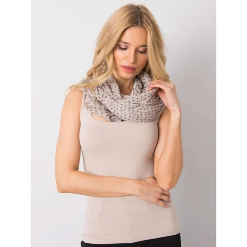 Fashion Hunters Ladies' gray scarf with a print of hearts