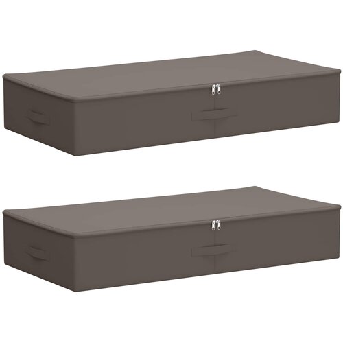  Kutija za spremanje 2 pcs Siva 100 x 50 x 18 cm Netkana tkanina Slike