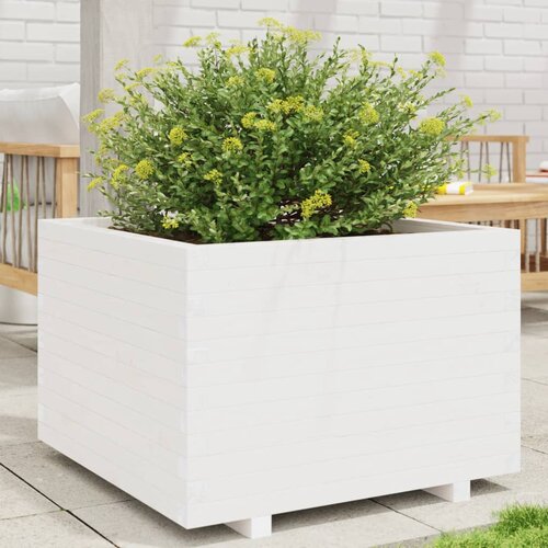 vidaXL Vrtna sadilica bijela 70x70x49,5 cm od masivne borovine Cijene