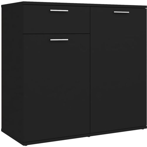 Maison Chic Komoda - Predalnik črna 80x36x75 cm iverna plo&amp;scaron;ča, (21715906) Slike