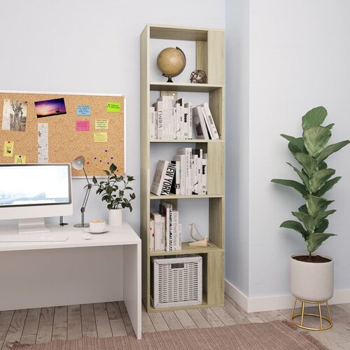 VidaXL Knjižna omara/paravan sonoma hrast 45x24x159 cm iverna plo&amp;scaron;ča Slike