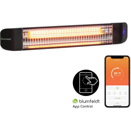 Blumfeldt Smartwave, infracrveni grijač, karbonska cijev, 2400 W, WiFi, kontrola aplikacija, crna Cijene