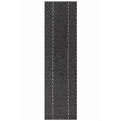 Asiatic Carpets Črna/bela preproga 66x240 cm Muse –