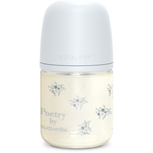 Suavinex Poetry SX Pro Physiological S staklena bočica za bebe 0 m+ Slow Flow - Blue 120 ml Slike