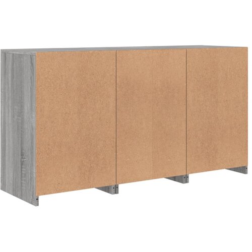  Komoda s LED svjetlima boja sivog hrasta 123x37x67 cm Siva Slike