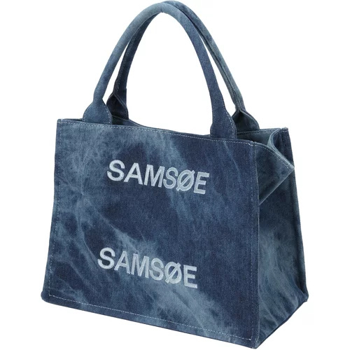 Samsøe Samsøe Ročna torbica 'Sabetty' moder denim / svetlo modra / bela