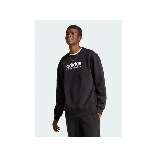 Adidas Jopa All SZN Fleece Graphic Sweatshirt IC9824 Črna Loose Fit