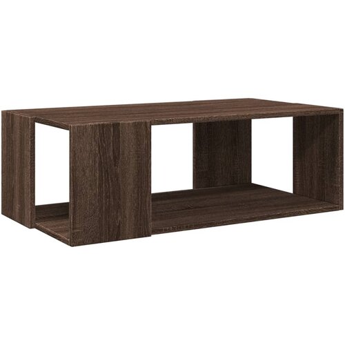 Maison Chic Klubska mizica - kavna mizica - Nizka mizica rjavi hrast 89,5x48x30 cm inženirski les, (21753391) Slike
