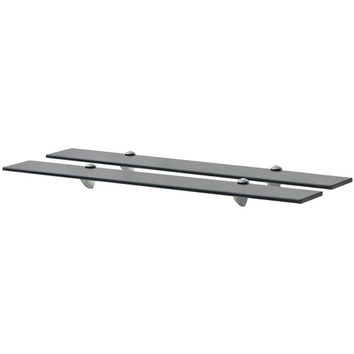 VidaXL Zidne police 2 kom staklene 80 x 20 cm 8 mm Slike
