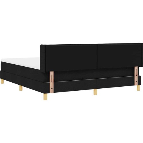 Box spring krevet s madracem Crna 200 x 180 cm Poliester Slike