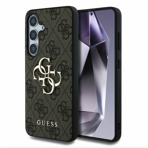 Guess PU 4G Metal Logo Zadní Kryt pro Samsung Galaxy S25 Brown Ovitek za telefon Vijolična Cene