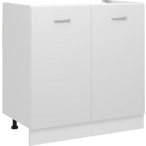 VidaXL Spodnja omarica za umivalnik bela 80x46x81,5 cm iverna plo&amp;scaron;ča Slike