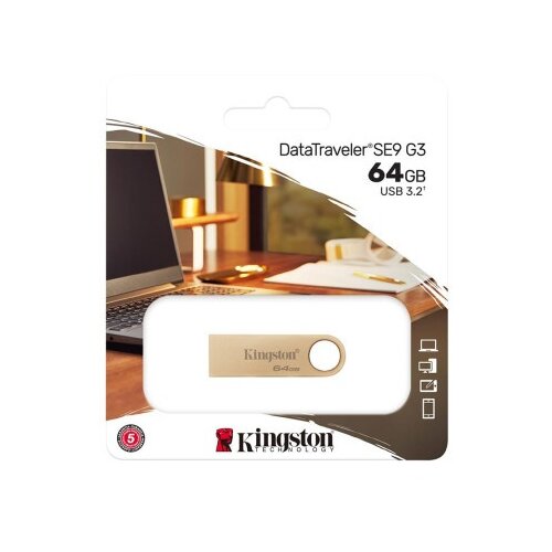 Kingston 740617341270 fle&amp;scaron; pen 64gb, metalni, datatravel se9 g3, usb 3.2 ( dtse9g3/64gb ) Slike
