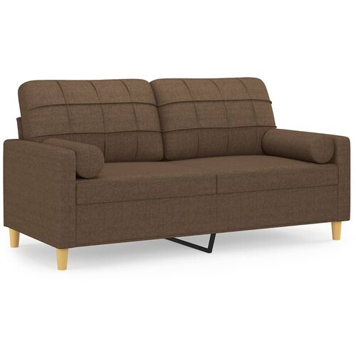 Maison Chic kavč - Sofa - Kanape dvosed z blazinami rjav 140 cm blago, (21727392) Cene
