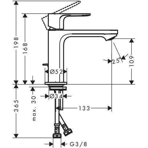 Hansgrohe 72517000 rebris s 110 armatura za umivalnik Slike