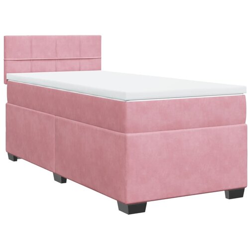 VidaXL Box spring postelja z vzmetnico roza 80x200 cm žamet, (21307372) Slike