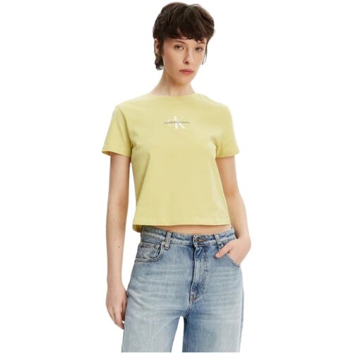 Calvin Klein Jeans Majice &amp;amp; Polo majice J20J223113 Rumena Slike