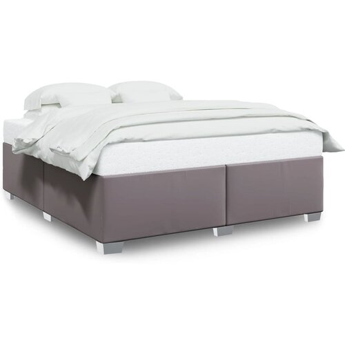 vidaXL Posteljni okvir siv 200x200 cm umetno usnje Cene