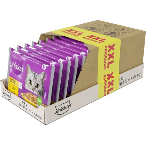Whiskas izbor perutnine XXL pakiranje 52 kom Cene