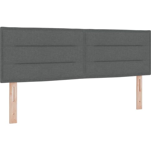  LED Box Spring Krevet Tamno siva 160 x 200 cm tkanina Slike