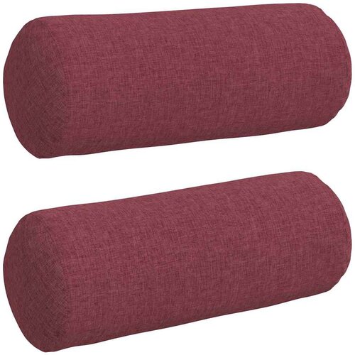 VidaXL valjkasti jastučići 2 pcs vinska crvena &amp;Oslash; 15 x 40 cm tkanina Slike