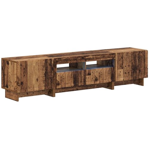  5-dijelni LED TV ormarić Staro drvo Konstruirano drvo - Staro drvo 81 cm Slike