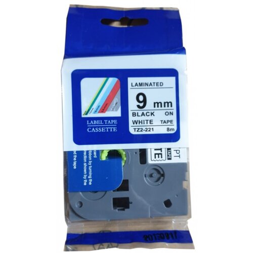  traka TZ2-221 9mm crno bela traka, 8m (e110vp i h108p) Cene