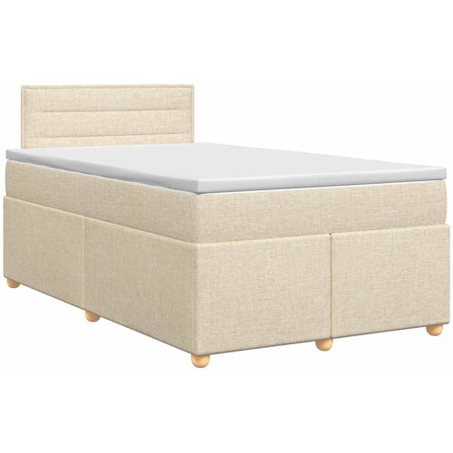  Boxspring krevet s madracem Krem 120 x 200 cm Tkanina Slike